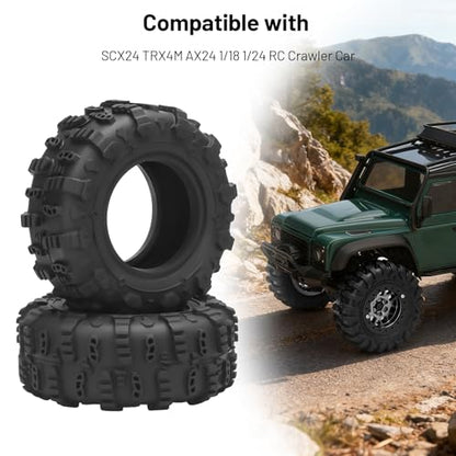 1.3 Crawler Tires, daitoku 65 * 25 * 33mm 1.3 RC Tires for SCX24 TRX4M AX24 1/18 1/24 RC Crawler - Style B - style: Style B
