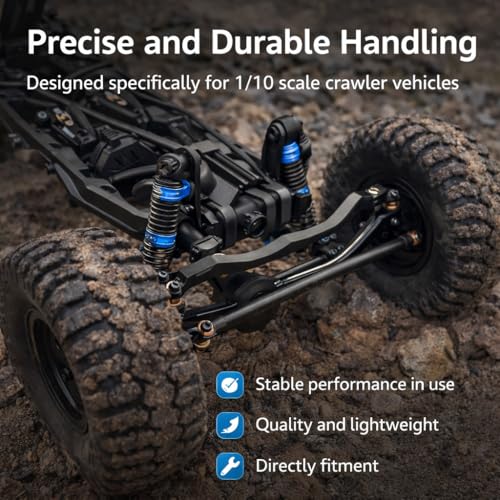 RC Car Steering Rod, RC Car Steering Pull Rod RC Tie Rod Link Rod Fit for 90018 1/10 RC Car Axial Wraith Steering Links Scx10 Ii Links