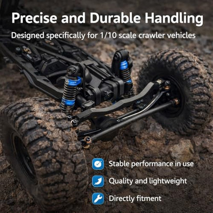 RC Car Steering Rod, RC Car Steering Pull Rod RC Tie Rod Link Rod Fit for 90018 1/10 RC Car Axial Wraith Steering Links Scx10 Ii Links