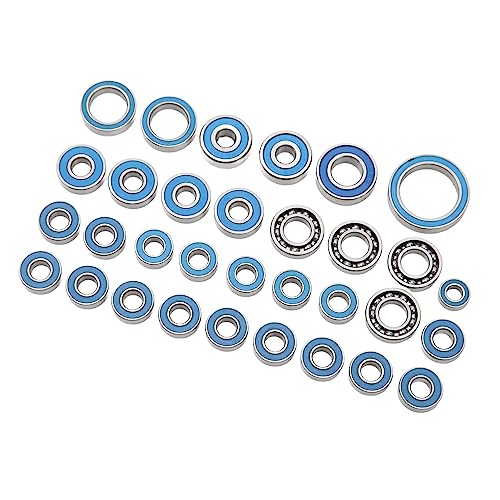 RC Car Bearing Kit, 32-Piece Sealed Steel Bearings for 1/10 1/8 Scale Off-Road and On-Road, Reduces Friction for Speed