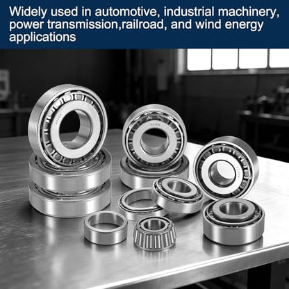 uxcell JLM506849/JLM506811 Tapered Roller Bearing Cone and Cup Set, 2.165" Bore x 3.543" OD x 0.906" Thick, Chrome Steel Taper Bearing Set, ABEC-3 - size: JLM506849/JLM506811