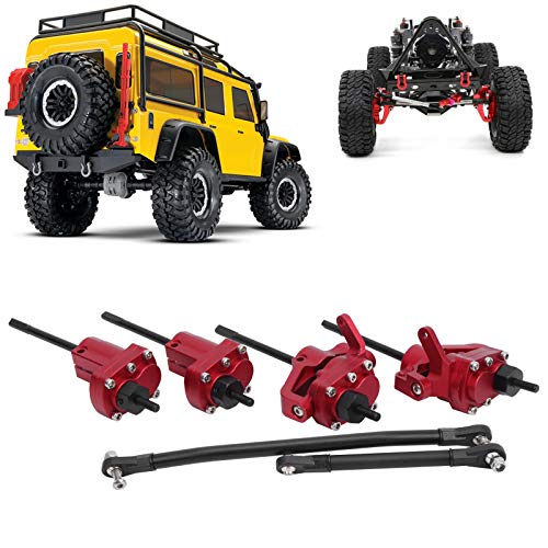 RC Portal Axle Kit, Durable Off-Road Rear Upgrade with Steering Link Shaft for RC Hobbyists, Crawlers and Trail Enthusiasts