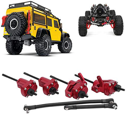 RC Portal Axle Kit, Durable Off-Road Rear Upgrade with Steering Link Shaft for RC Hobbyists, Crawlers and Trail Enthusiasts