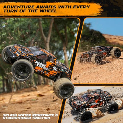 HAIBOXING 18859 1:18 Scale RC Monster Truck 36km/h Speed, 4X4 Off Road Cars | Remote Control Waterproof Electric Powered RC Cars, All Terrain Toys Vehicles with 2 Batteries, Xmas Gifts for Kid and Adults - style: 1/18 Truck