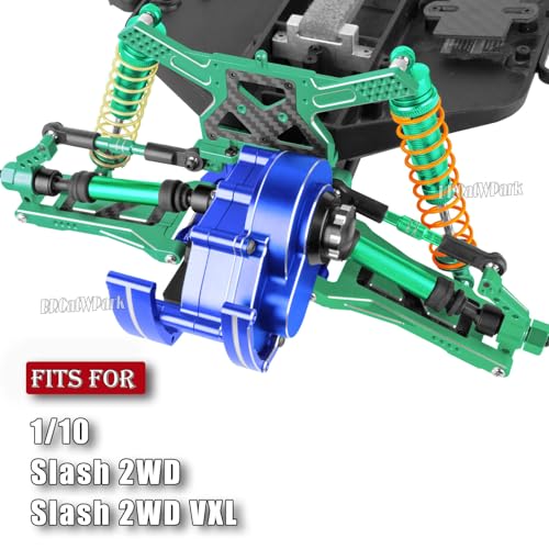 RC Upgrades Part for 1/10 Slash 2WD (VXL),A-Arm,Shock Absorber,Drive Shaft,Caster Block,Steering Blocks,Stub Axle Carriers,Steering Bellcranks,Links,Shock Tower,Front Bulkhead,Green - color: Green - (Upgrades)
