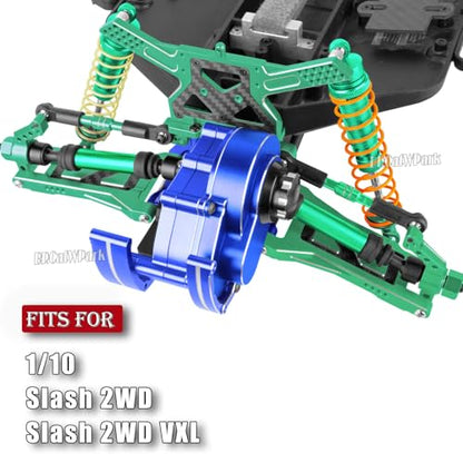 RC Upgrades Part for 1/10 Slash 2WD (VXL),A-Arm,Shock Absorber,Drive Shaft,Caster Block,Steering Blocks,Stub Axle Carriers,Steering Bellcranks,Links,Shock Tower,Front Bulkhead,Green - color: Green - (Upgrades)