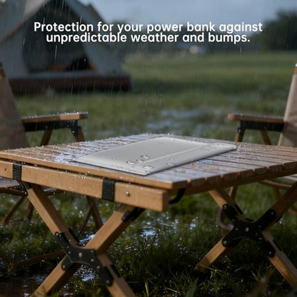 Fireproof Lipo Battery Bag,10.7"×6.3", Silver | Explosion-Proof Lithium Pouch, Power Bank Storage Charging & Storage Organizer