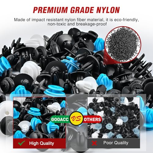 Nilight 121PCS Car Bumper Retainer Clips 6mm 6.5mm 7mm 8mm 9.5mm 9.8mm Expansion Screws Replacement Kit Door Trim Panel Clips Bumper Push Rivet Clips for Toyota Honda GM Mazda - color: 121Pcs Clips Tools