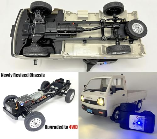 WPL RC Car 1/10 Scale RC Kei Truck 4x4 Off Road Suzuki RTR | WPL D14 Remote Control Drift Car Carry 2.4 GHz Proportional Throttle Steering 280 Motor 4WD Hobby Grade Toy Adult