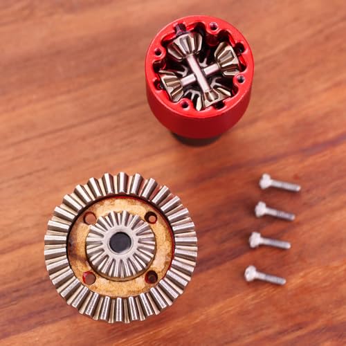 45# Steel Differential Diff Gear for 1/16 H16207 16208 16209 16210 H16H H16E H16P H16BM H16BM H16GT H16DR Series Upgrades Part Red - color: Red