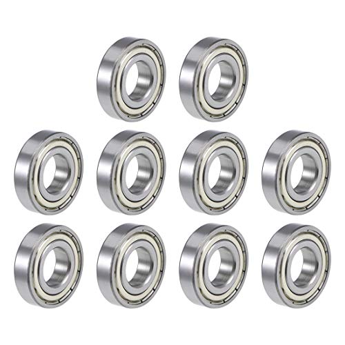 uxcell R10ZZ Deep Groove Ball Bearing 5/8-inchx1-3/8-inchx11/32-inch Shielded Z2 Lever Bearings 10pcs - size: 5/8"x1-3/8"x11/32"