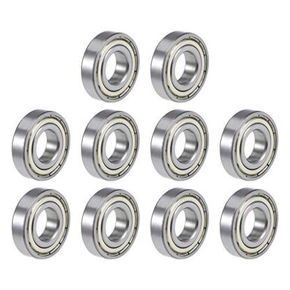 uxcell R10ZZ Deep Groove Ball Bearing 5/8-inchx1-3/8-inchx11/32-inch Shielded Z2 Lever Bearings 10pcs - size: 5/8"x1-3/8"x11/32"