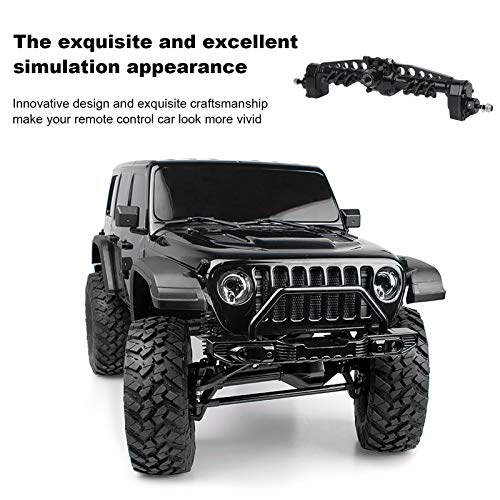 RC Car Metal Rear Portal Axle Assembly for 1/10 SCX10 III RC Crawler Accessories (Black) - color: Black