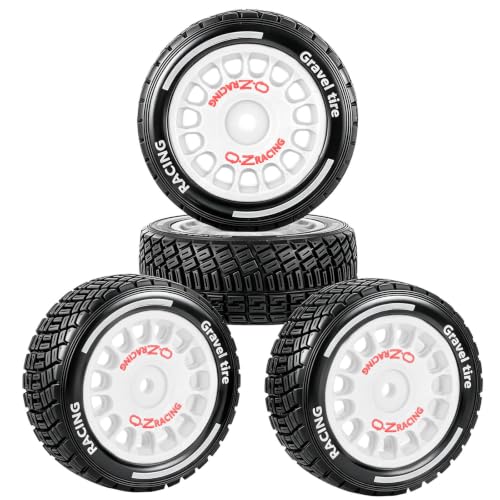 RC Highway Wheels and Tires Set w/Plastic Wheels Rim for 1/14 M-J-X14301 14302 14303 14304 RC Car,RC Tire Highway Tires Soft Tire,(4PCS) RC Vehicle Wheel,Scale On/Off Road Wheel,White - color: White(rc Wheels Tires)