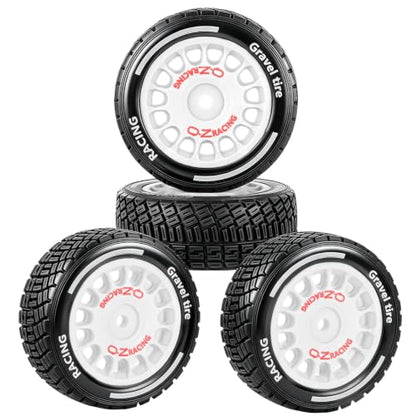 RC Highway Wheels and Tires Set w/Plastic Wheels Rim for 1/14 M-J-X14301 14302 14303 14304 RC Car,RC Tire Highway Tires Soft Tire,(4PCS) RC Vehicle Wheel,Scale On/Off Road Wheel,White - color: White(rc Wheels Tires)