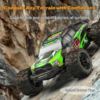 ZD Racing MT09 1/9 4WD Brushless Monster Truck RTR RC Vehicle – 3S/4S Compatible, 65+ km/h High Speed, Full Metal Chassis, Reinforced Drivetrain, Extreme Off-Road RC Car -Green