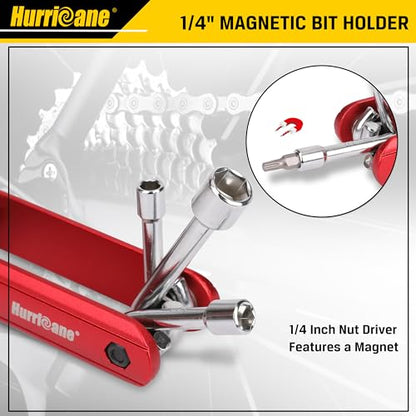 HURRICANE 6 in 1 Folding Nut Driver Set SAE, Hex Nut Driver Set, Cr-V Steel Shank. Premium Portable Premium Aluminum Handle. Easy to Carry Out, 3/16, 1/4, 5/16, 11/32, 3/8, 7/16 inch - size: 4.8mm, 6.4mm, 7.9mm, 8.7mm, 9.5mm, 11.1mm
