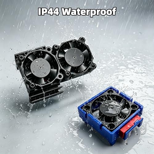 VXL-3s ESC Cooling Fan and Motor Cooling Fan Dual Fan Set Compatible with 1/10 Traxxas Slash 4×4 VXL Stampede 4×4 Rustler 4×4 Hoss 4×4 Velineon VXL-3s Heat Sink, Black - color: Black