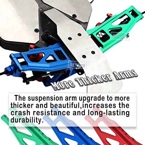 Upgrades Part for 1/10 Rustler 4x4 VXL/Rustler 4x4,Alloy Suspension Arm,Shock Tower,Caster Block,Steering Blocks,Rear Stub Axle Carriers,Steering Bellcranks, (More Durable Arm),Blue - color: Navy Blue-1 Set
