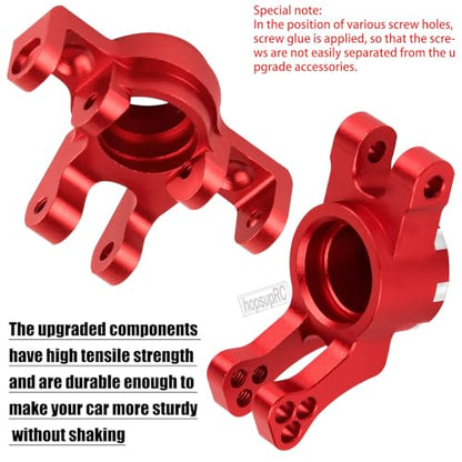 RC Upgrades Parts for 1/16 Mojave Grom 223S DSC 4X4 RTR,1/16 Mojave Grom 4X4 RTR,Front Steering Block Knuckles&Rear Hubs&C-Hubs Caster Blocks Hops Up,Replace ARA330841,Red - color: Red(upgrades Part)