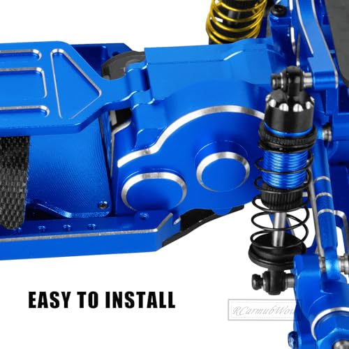 RC Gearbox Case & Screws Upgrades Part for 1/24 Micro-B,1/28 Micro-T,Aluminium Alloy Transmission Case w/Screws of Whole Vehicle,Navy Blue