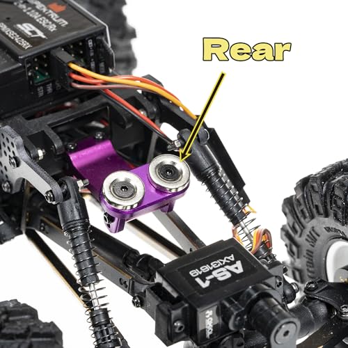 RampCrab AX24 Invisible Body Shell Mount, Magnetic Body Post Set for 1/24 RC Crawler Car AX24 XC-1 Upgrades Accessories, Aluminium Alloy, Purple - color: purple