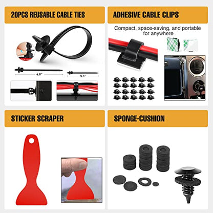 GOOACC 238Pcs Trim Removal Tool, Auto Push Pin Bumper Retainer Clip Set Fastener Terminal Remover Tool Adhesive Cable Clips Pry Kit Car Panel Radio Removal Auto Clip Pliers - color: 120Pcs Clips + 118 Remover Red