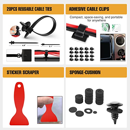 GOOACC 238Pcs Trim Removal Tool, Auto Push Pin Bumper Retainer Clip Set Fastener Terminal Remover Tool Adhesive Cable Clips Pry Kit Car Panel Radio Removal Auto Clip Pliers - color: 120Pcs Clips + 118 Remover Red