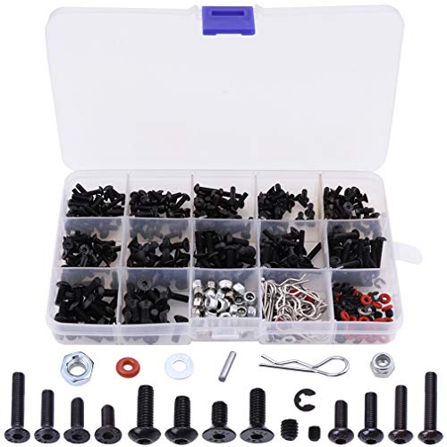 Hobbypark 500pcs Universal RC Screw Kit Screws Assortment Set & RC Car Work Stand