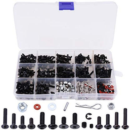 Hobbypark 500pcs Universal RC Screw Kit Screws Assortment Set & RC Car Work Stand