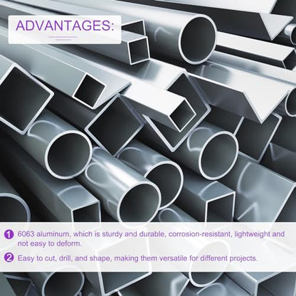 DMiotech 3Pack (8mm OD x 4mm ID) 6063 Aluminum Round Tube 300mm Length Industry Metal Tubing for Machinery Frame Construction DIY Projects - size: 8mm x 4mm x 300mm