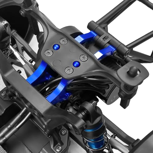 RCHUBAM 2PCS Rear Body Mount Braces for 1/10 Team Associated DR10 | Aluminum Alloy Rear Body Mount,RC Drag Race Car Upgrade Parts - style: Blue