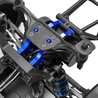 RCHUBAM 2PCS Rear Body Mount Braces for 1/10 Team Associated DR10 | Aluminum Alloy Rear Body Mount,RC Drag Race Car Upgrade Parts - style: Blue