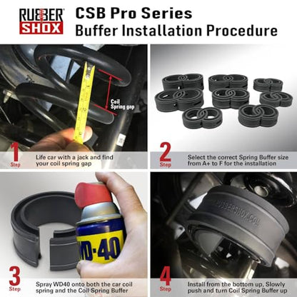 RubberShox CSB Pro, Size B, Coil Spring Buffer/Spacer | 65A hardness, universal fitment - color: CSB Pro, size: B