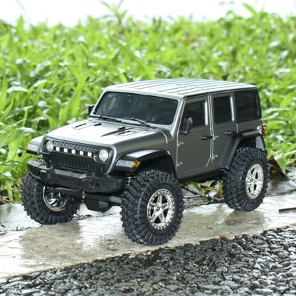 6.10in Wheelbase RC Body Shell for 1/18 ABS Hardtop Body (Grey) | TRX4M Body with Front Rear Bumpers for TRX4M Bronco Defender Chassis - color: Grey