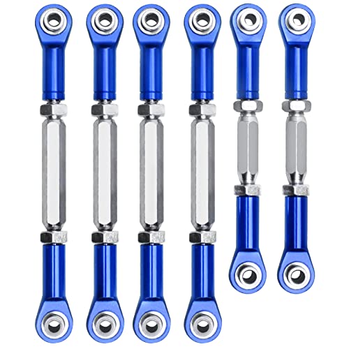 HobbyPark Steel Turnbuckles and Aluminum Camber Links Rod Ends Toe Links Set Linkage for Arrma 1/8 Typhon Mega 4x4 Option Parts (6PCS) (Navy Blue) - color: Navy Blue
