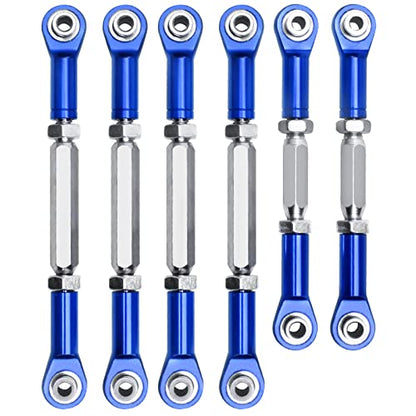 HobbyPark Steel Turnbuckles and Aluminum Camber Links Rod Ends Toe Links Set Linkage for Arrma 1/8 Typhon Mega 4x4 Option Parts (6PCS) (Navy Blue) - color: Navy Blue