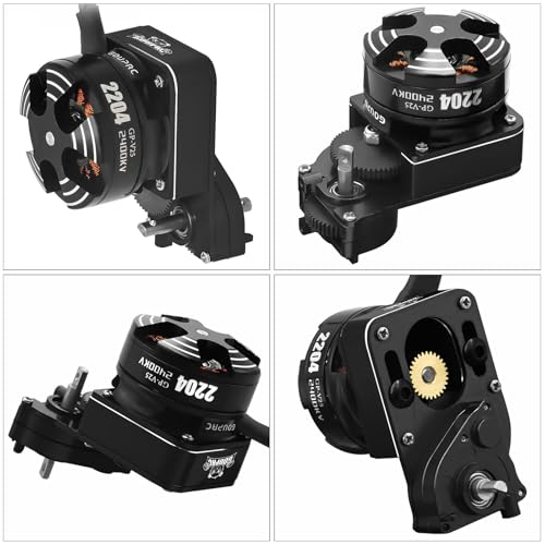 GOUPRC 2204 2400KV Brushless Outrunner Motor with Transmission & 30A Brushless Esc for SCX24 RC Crawler Axial 1/24 RC Car Truck - style: Motor+30A ESC Black