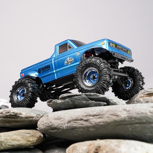 INJORA ModuWheel 1.0" Aluminum Wheel Offset -4.4mm for 1/18 1/24 RC (Blue) - color: Blue