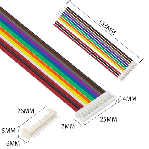 40Pcs Mini Micro JST-PH 2.0mm 12 Pin Male Connector with 15cm Silicone Wire Cables and Female Socket JST PH 2.0 Connector Kit - size: Jst-2.0-Ph-12Pin-20pcs