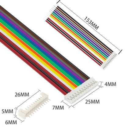 40Pcs Mini Micro JST-PH 2.0mm 12 Pin Male Connector with 15cm Silicone Wire Cables and Female Socket JST PH 2.0 Connector Kit - size: Jst-2.0-Ph-12Pin-20pcs