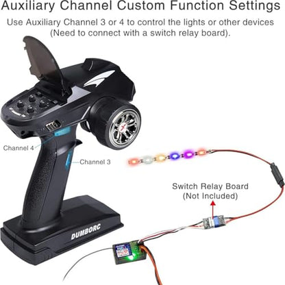 DUMBORC P6F 6 Channels 2.4GHz RC Receiver for DUMBORC X4 X5 X6 RC Car Boat - style: P6F