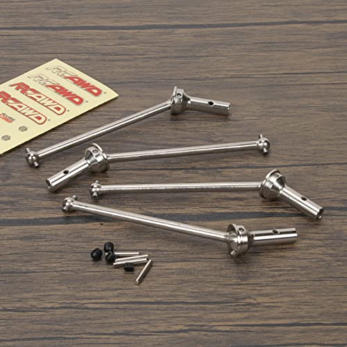 RCAWD CVD Driveshaft 124mm for ARRMA 6S, 1/8 Typhon 6S, Typhon Roller & 1/7 Infraction 6S, Limitless Roller & Felony 6S Upgrades Parts, #45 Steel Drive shafts Hop Ups for #AR220030#ARAC3984 Silver