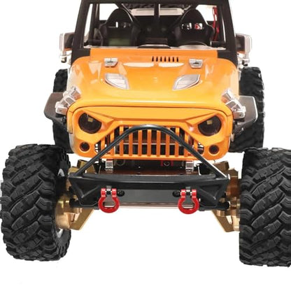 Rc Bumpers Compatible with H12Y H12Y+ 1/12 RC Car Bull Bars Rc Crawler Aluminium Alloy Front Bumper Upgrade Parts Accessories(Black) - color: Black