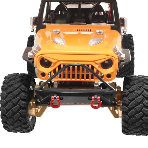 Rc Bumpers Compatible with H12Y H12Y+ 1/12 RC Car Bull Bars Rc Crawler Aluminium Alloy Front Bumper Upgrade Parts Accessories(Black) - color: Black