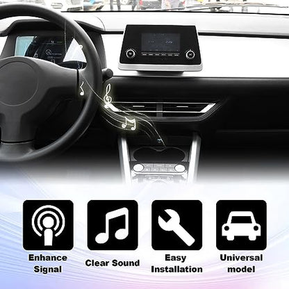 12V Car Booster 25 db - Amplify Signal & Reduce Noise AM FM Radio Universal Car FM AM Radio Amplifier for Car Stereo,Media,Head Unit Receiver
