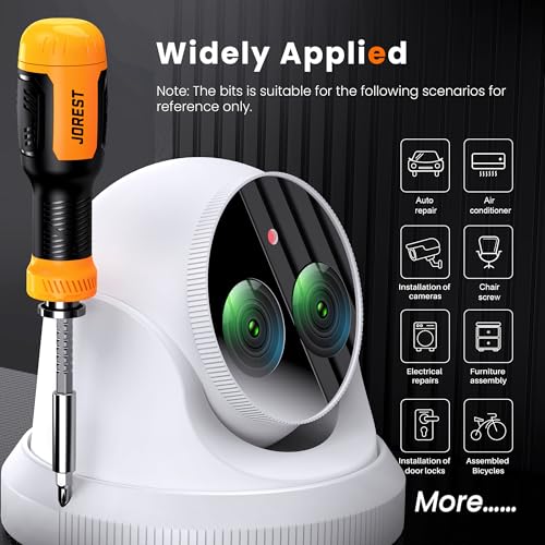 JOREST 25 in 1 Multi Screwdriver Set, Magnetic Screwdriver Multitool | Screw Driver with Torx, Flat Head, Phillips, Hex, Square, Portable Screwdriver All in One Tool Kit for Daily Repairs, Outdoor