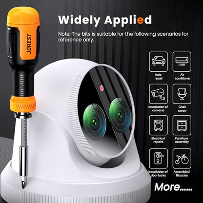 JOREST 25 in 1 Multi Screwdriver Set, Magnetic Screwdriver Multitool | Screw Driver with Torx, Flat Head, Phillips, Hex, Square, Portable Screwdriver All in One Tool Kit for Daily Repairs, Outdoor