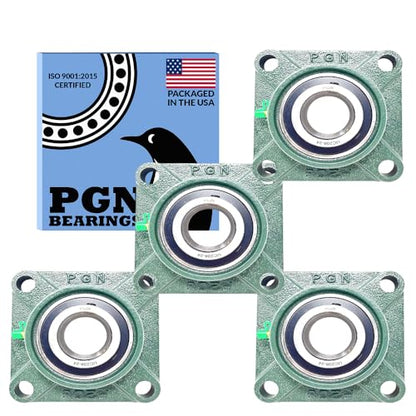 PGN UCF208-24 (4 Pack) Square Flange Bearing 1-1/2" Bore - size: 4, style: UCF208-24