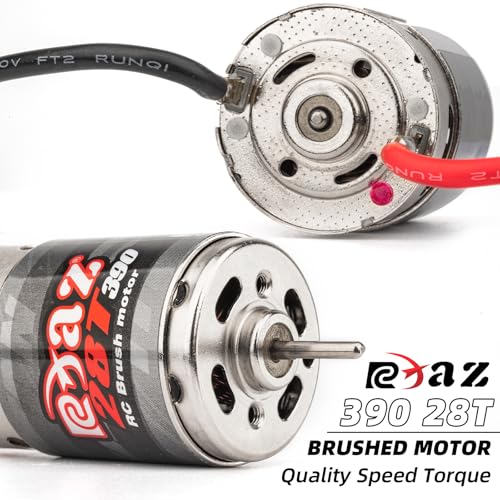 Brushed Power Combo 390 28T Motor 60/320A ESC BEC 6V/2A Splash-Proof for 1/10 1/16 1/18 RC Buggy Car Traxxas LaTrax Teton Rally Desert Prerunner Losi Mini-T 2.0 LMT 4WD, RC Drift Buggy Truck Car - size: 390 28T